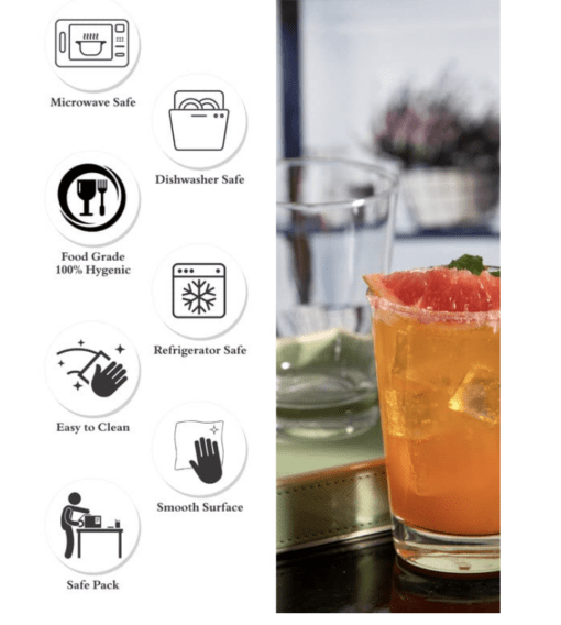 Roxx Glass Magnolia Tumbler Set of 12 Pieces 300ml (RX-2738-2) - Image 2